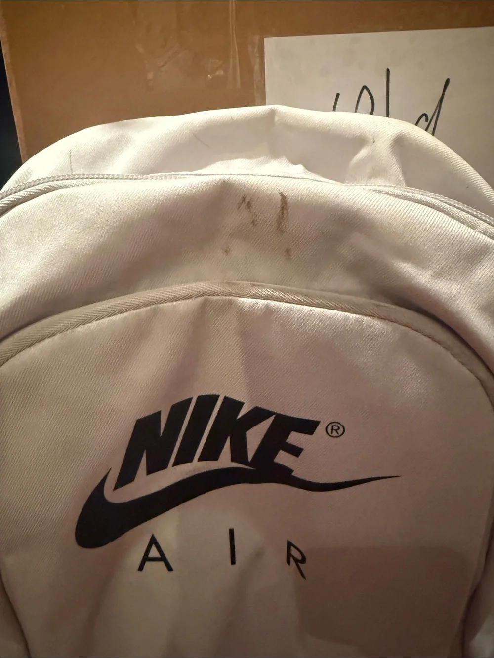 Nike Air White Backpack with Black Logo